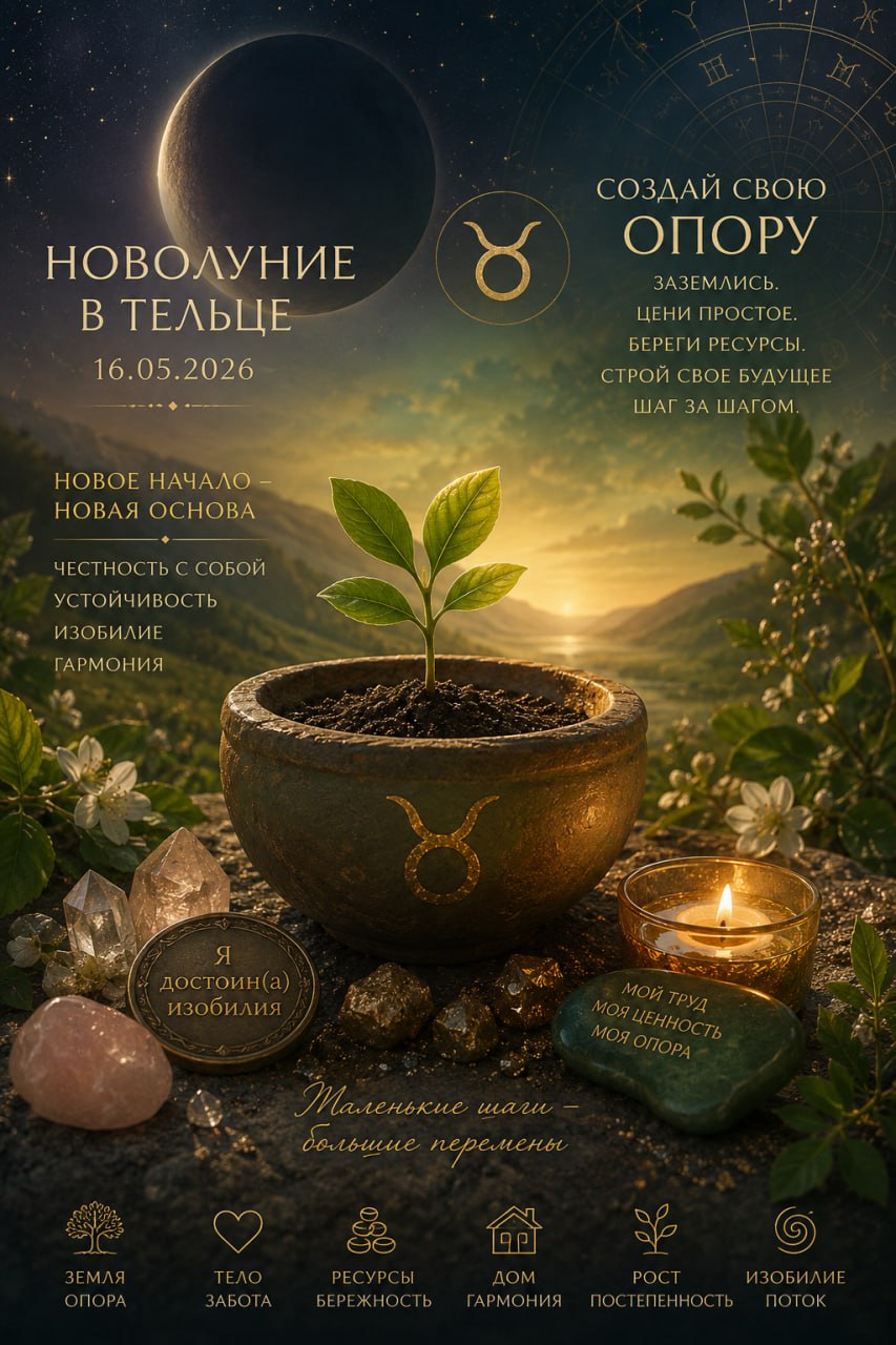 Новолуние 16.05.2026